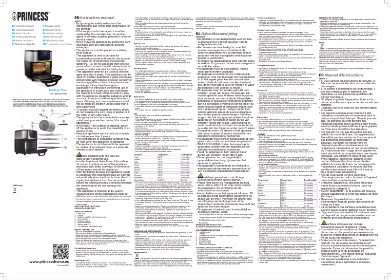 First page image of the manual for Aerofryer Oven 182070