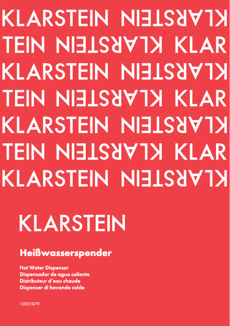 First page image of the manual for Fontaine à eau 10031879