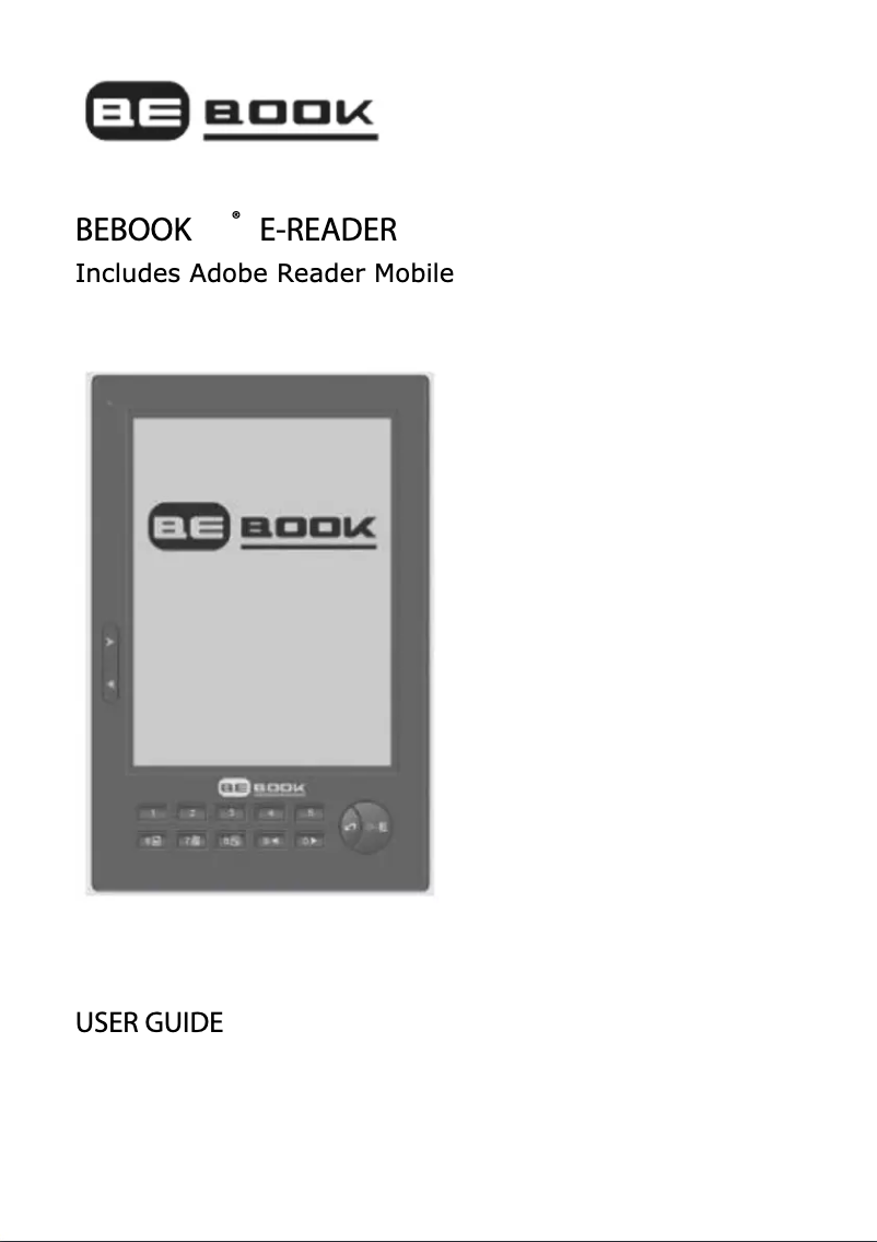 Page 1 of the manual User Manual BeBook One