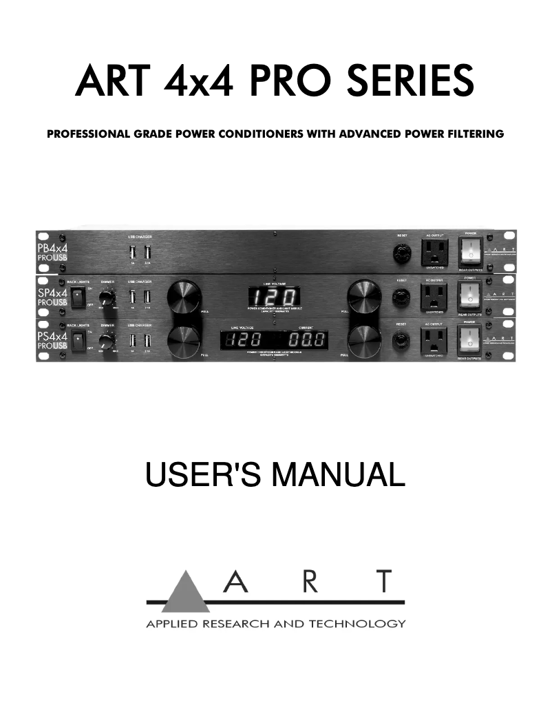 First page image of the manual for SP4x4 PRO USB