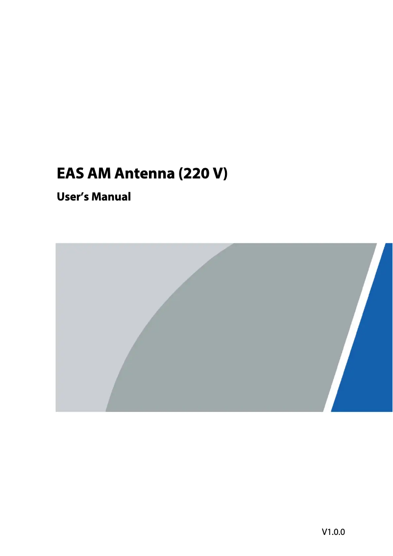 Page 1 of the manual User Manual Dahua Technology ISC-EAA2-C001-R