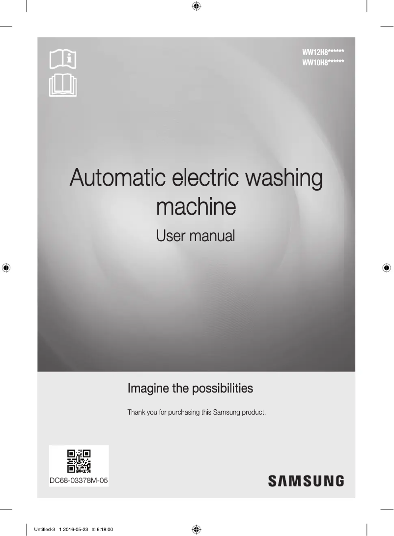 First page image of the manual for WW10H8420EWH