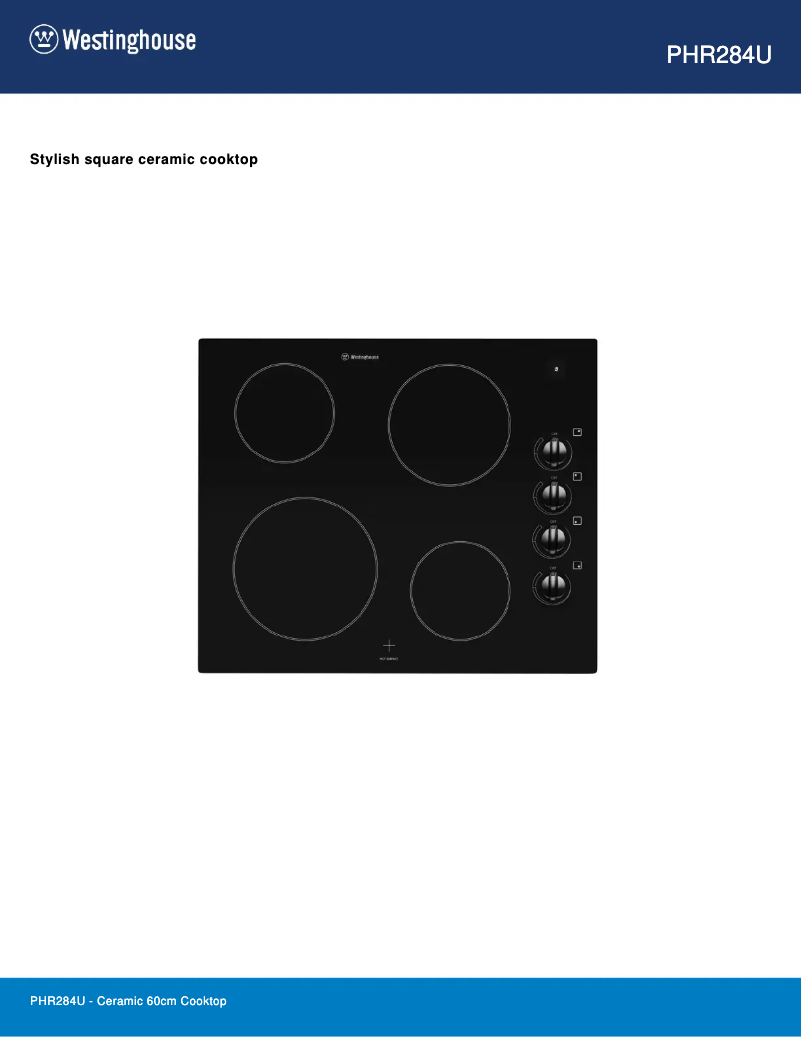 First page image of the manual for PHR284U