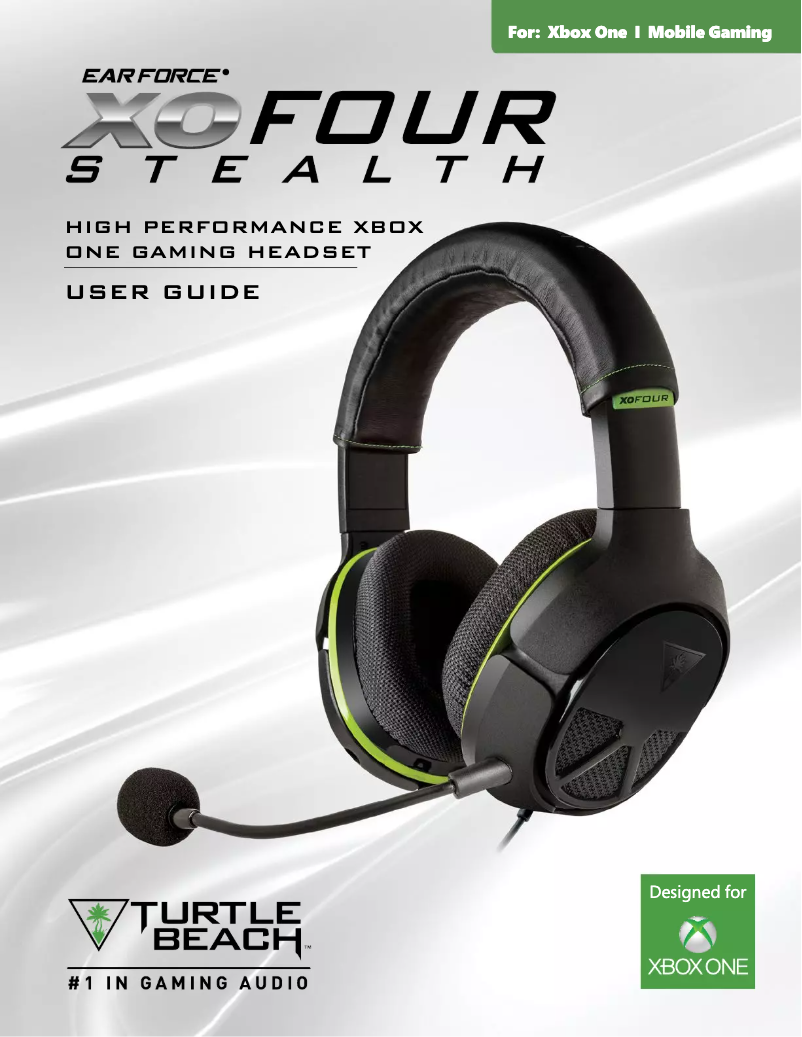 Page 1 of the manual User Manual Turtle Beach XO Four Stealth