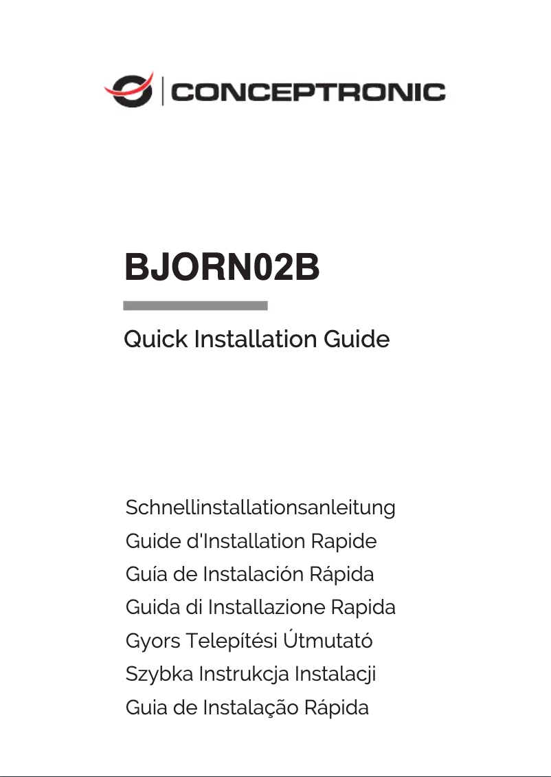 First page image of the manual for BJORN02B