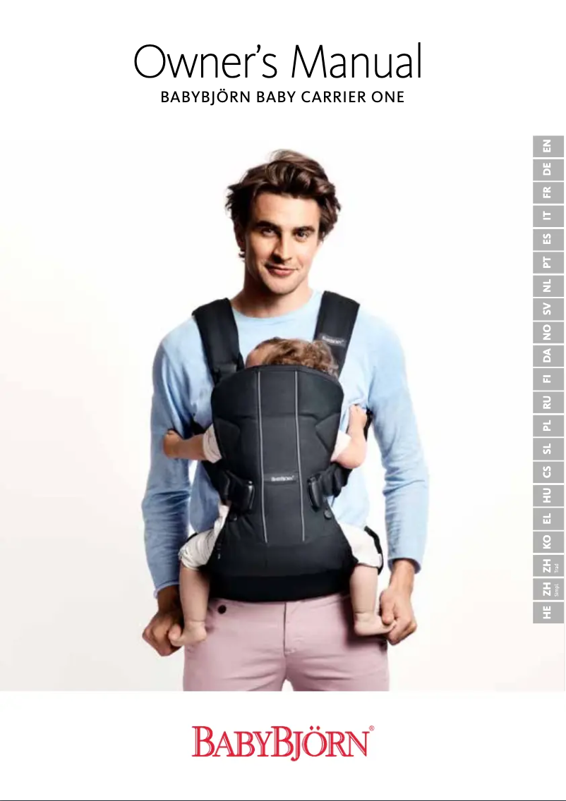 Page 1 of the manual User Manual BabyBjörn One