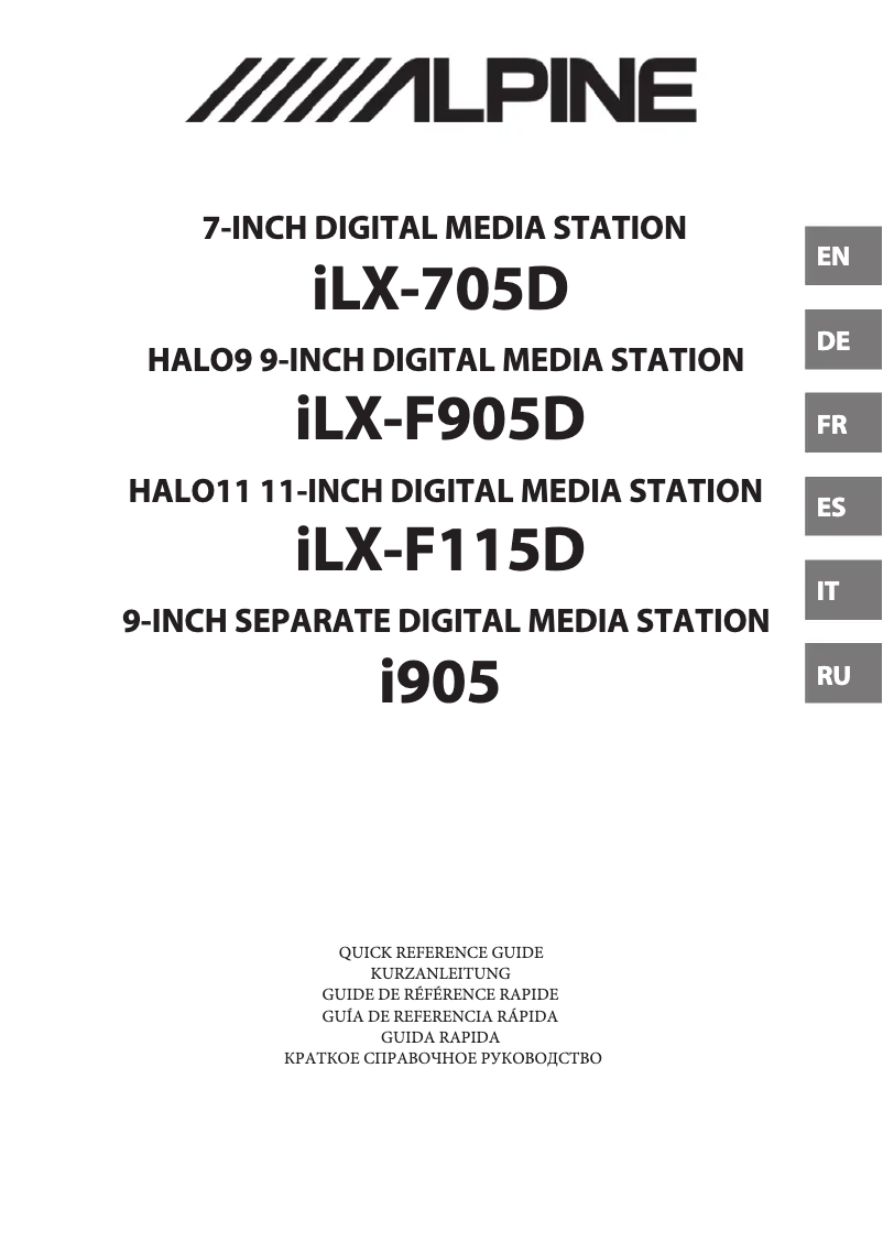 Page 1 of the manual User Manual Alpine iLX-F115T6