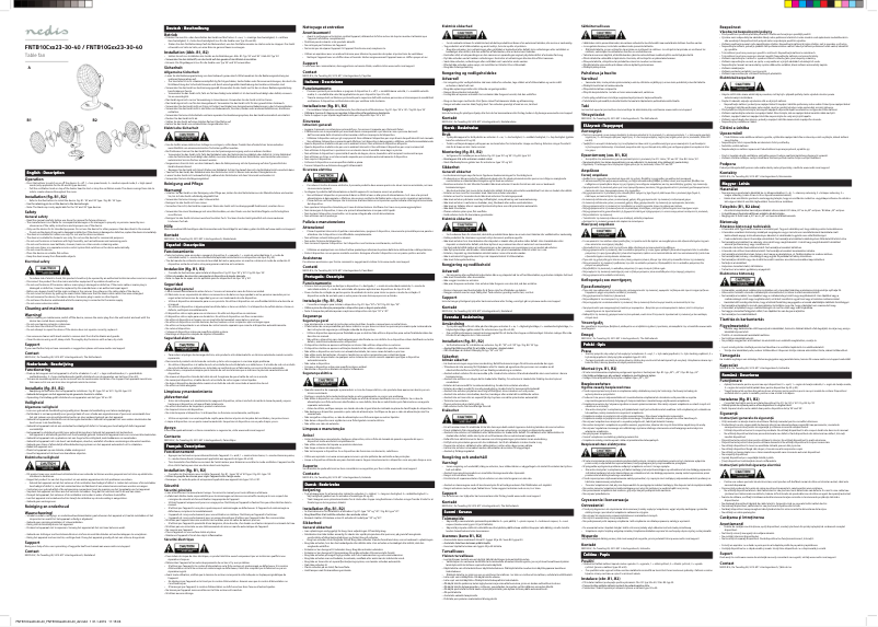 First page image of the manual for FNTR10CWT40H