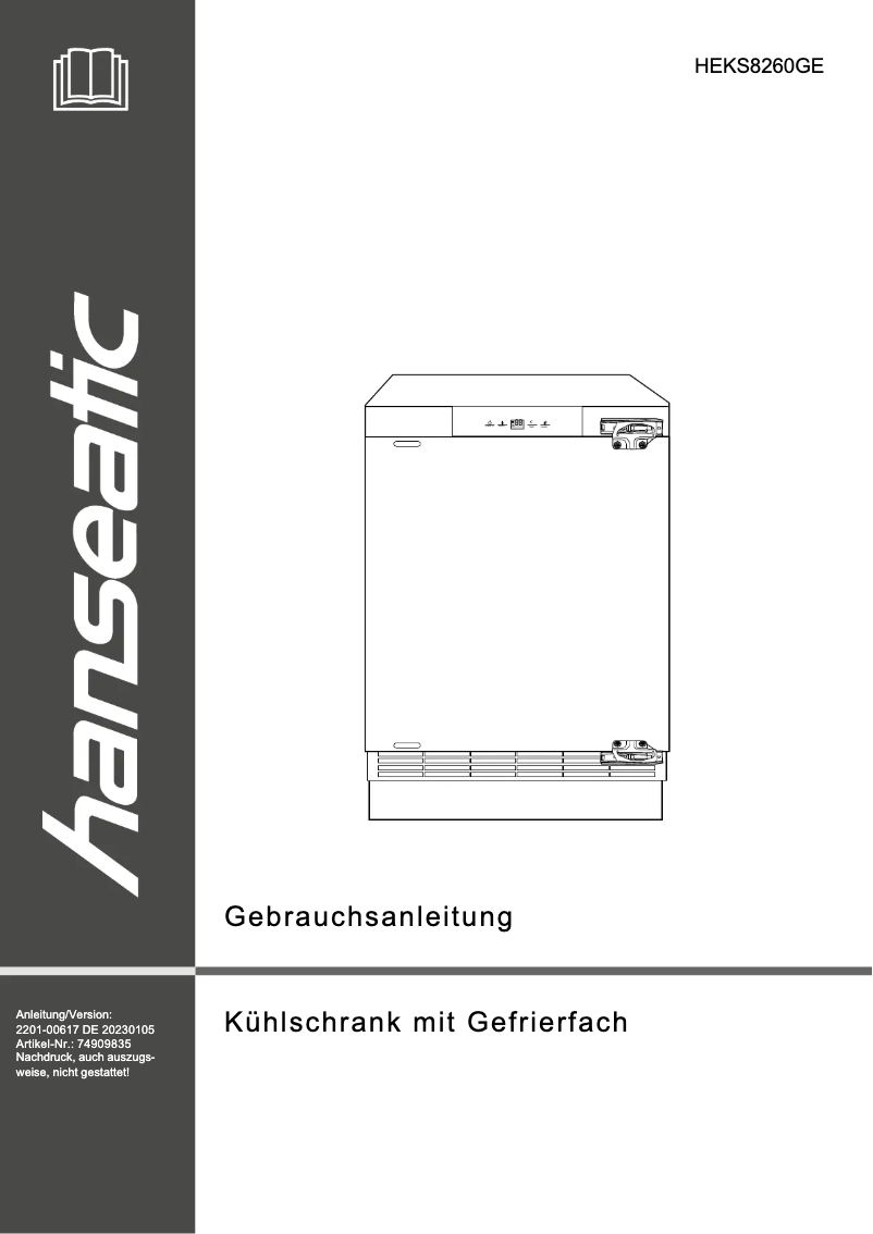 Page 1 of the manual User Manual Hanseatic HEKS8260GE