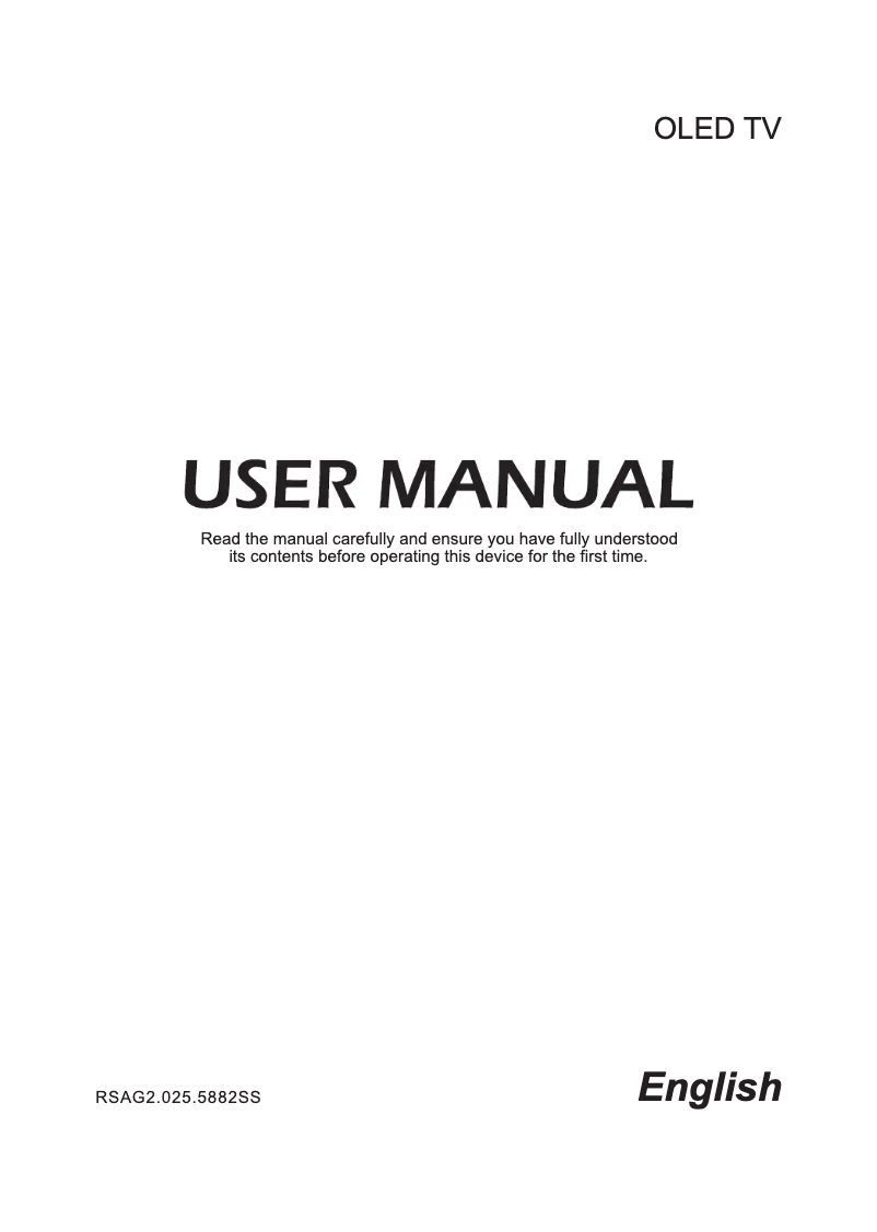 Page 1 of the manual User Manual Hisense 55PX