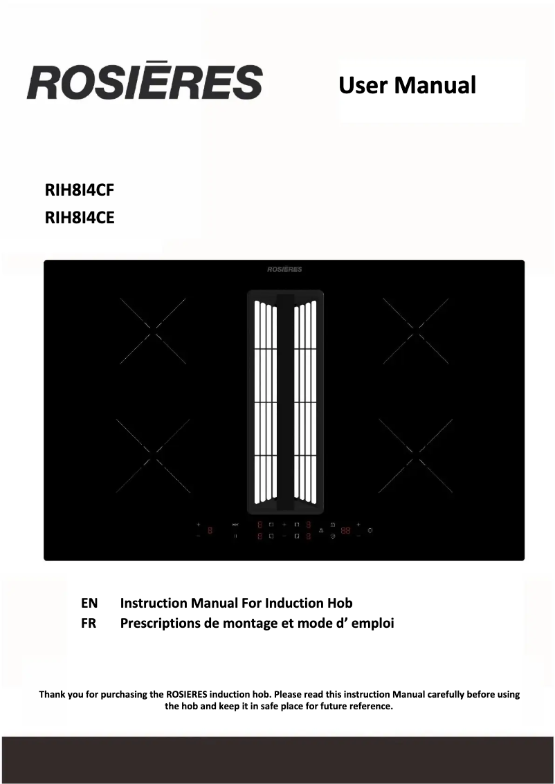 First page image of the manual for RIH8ICE