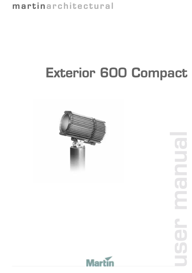 Page 1 of the manual User Manual Martin Exterior 600 Compact