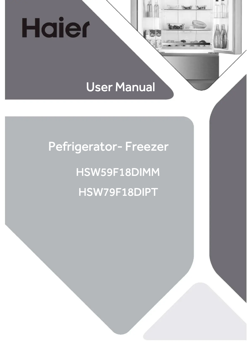 First page image of the manual for HSW59F18DIMM
