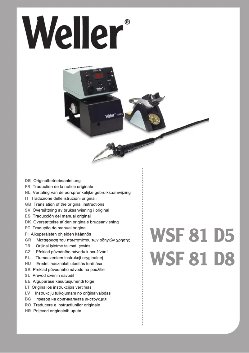 First page image of the manual for WSFP 5