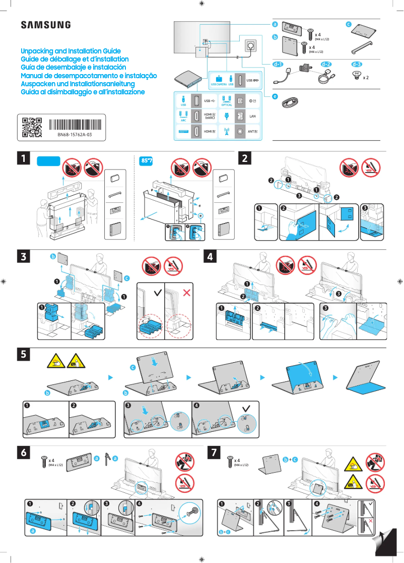 First page image of the manual for QA75QN900CJ