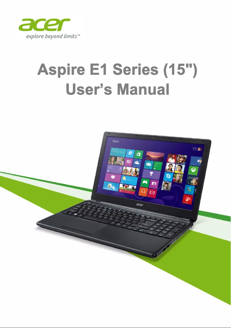 Page 1 of the manual User Manual Acer Aspire E1-510