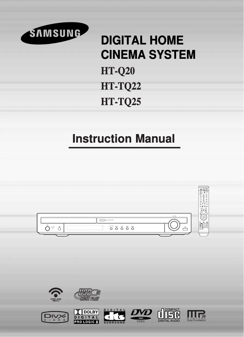 First page image of the manual for HT-TQ22R