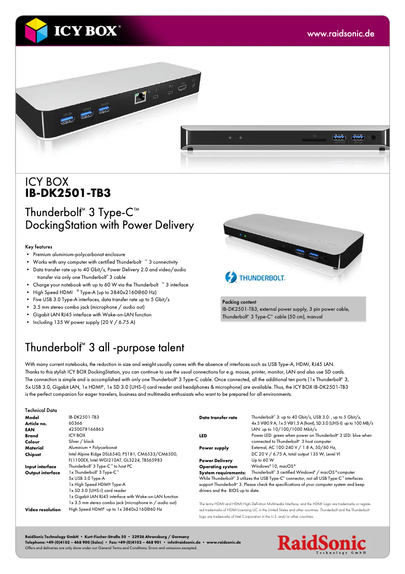 First page image of the manual for IB-DK2501-TB3