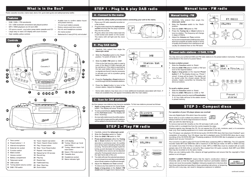First page image of the manual for Concerto 3