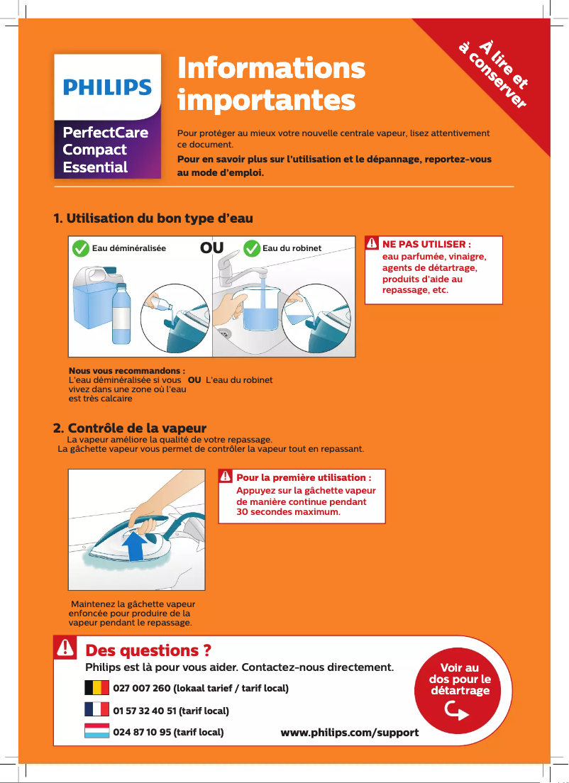 First page image of the manual for PerfectCare Compact Essential GC6808