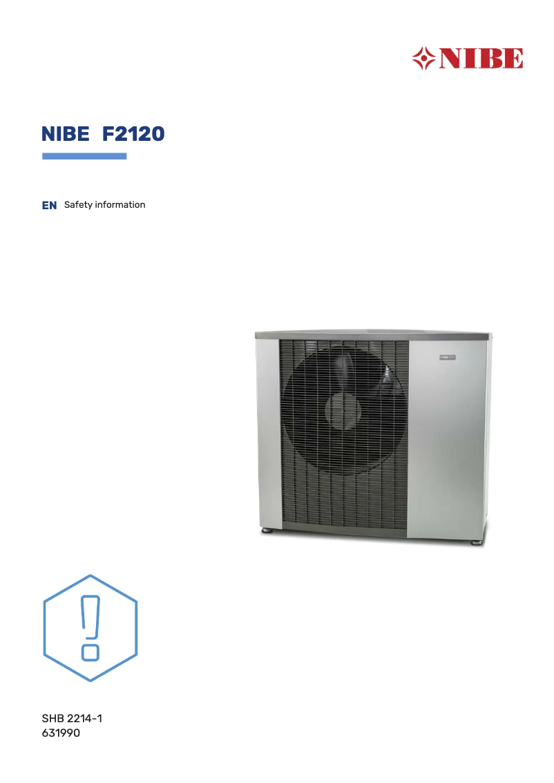 Page 1 de la notice Instructions de sécurité Nibe F2120-8