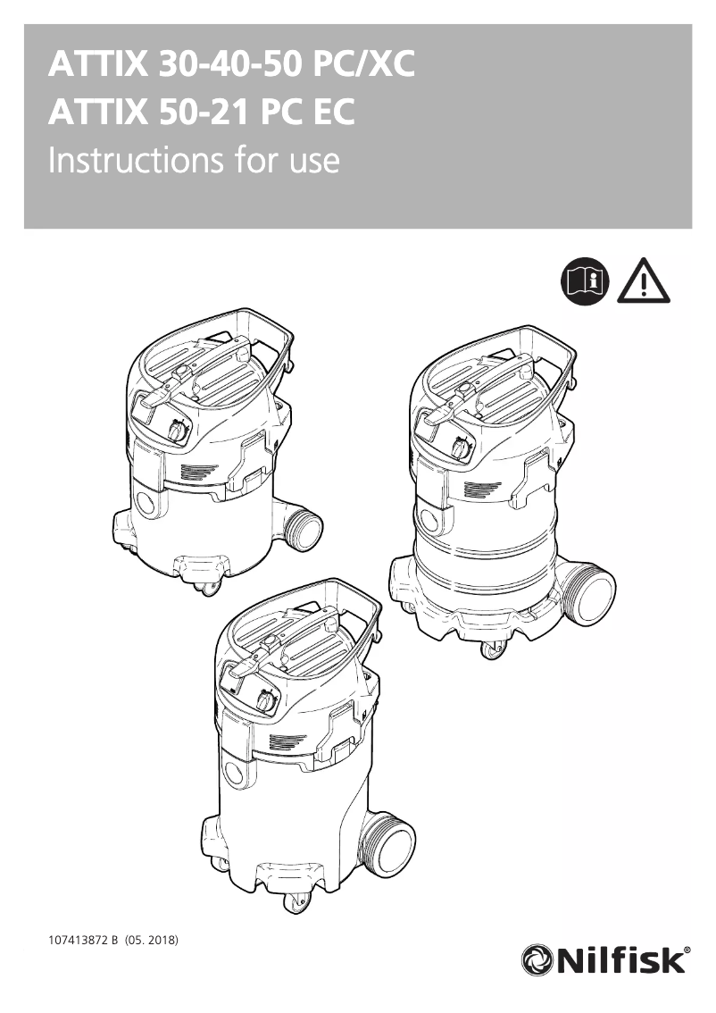 Page 1 of the manual User Manual Nilfisk ATTIX 30-11 PC