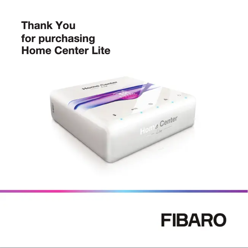 Page 1 of the manual User Manual Fibaro Home Center Lite FGHCL