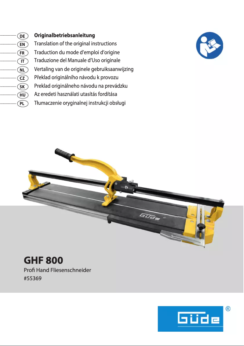 Page 1 of the manual User Manual Güde GHF 800