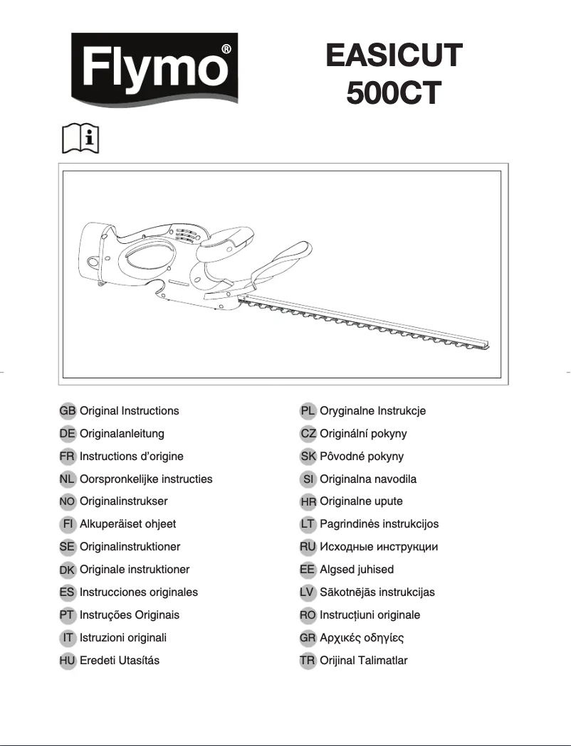Image de la première page du manuel de l'appareil EasiCut 500CT