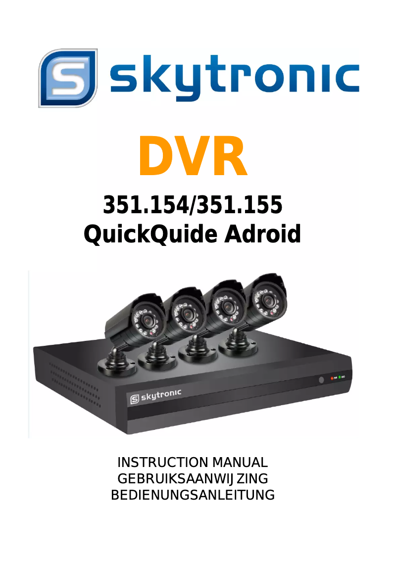 First page image of the manual for DVR 351.154