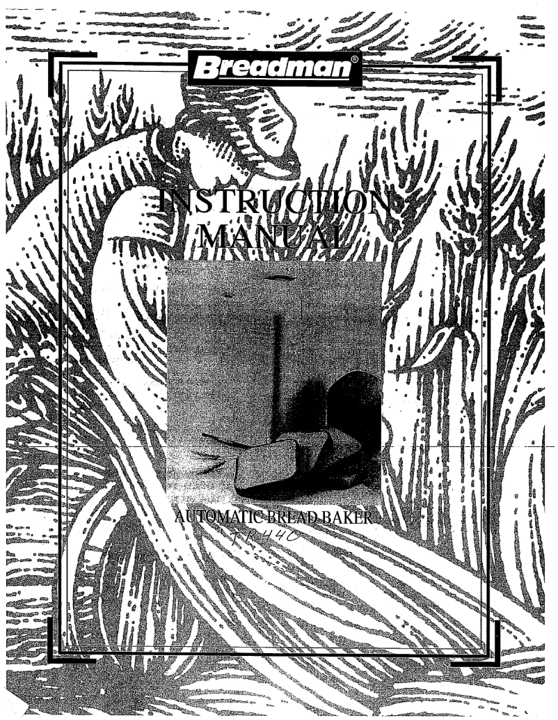 Page 1 of the manual User Manual Breadman TR440