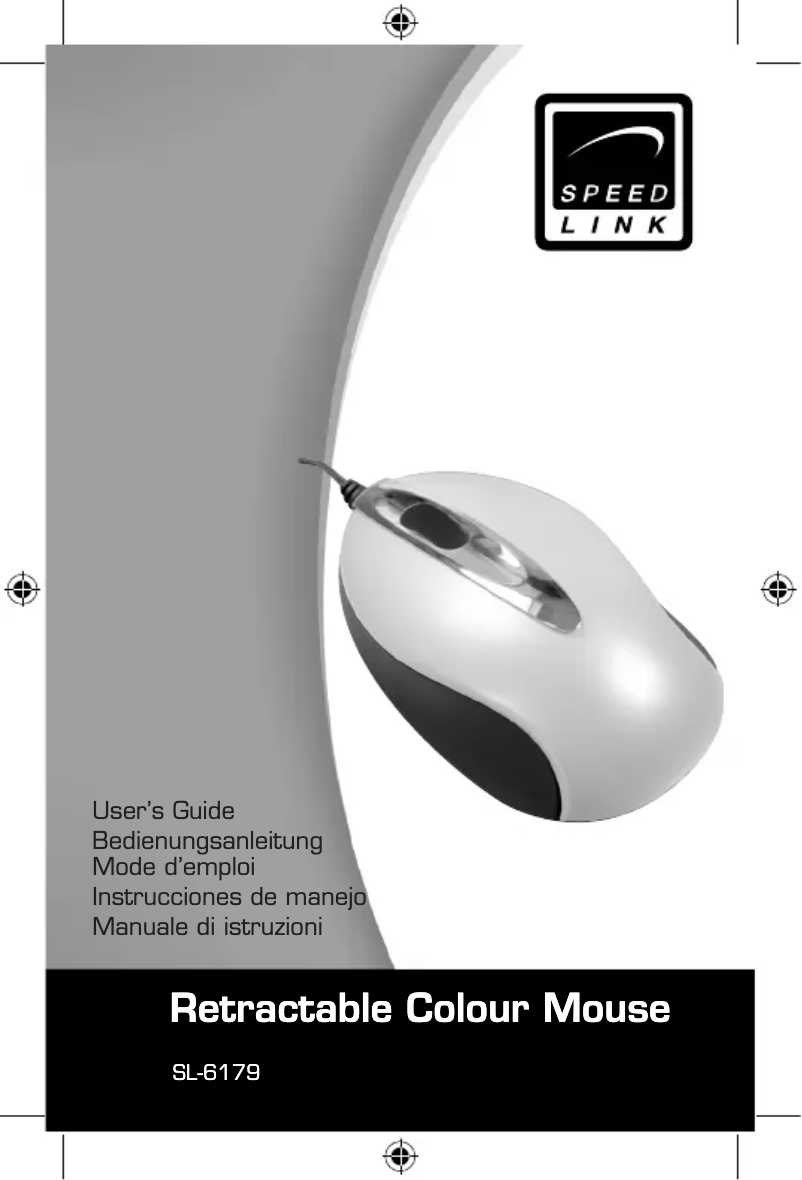 Page 1 of the manual User Manual Speed-Link Retractable Colour Mouse