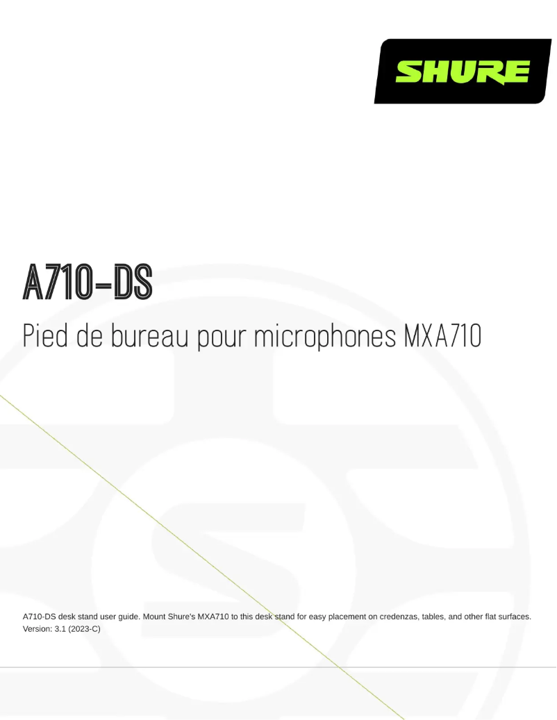 First page image of the manual for A710-DS