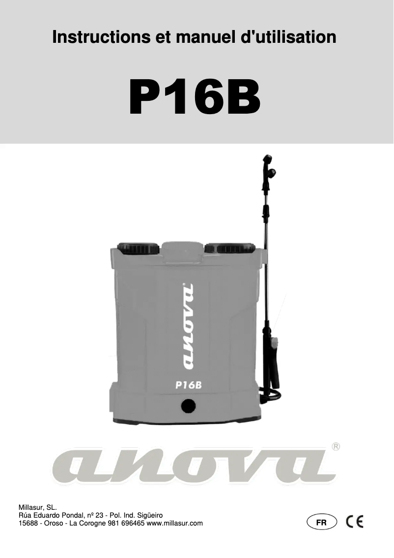 First page image of the manual for P16B