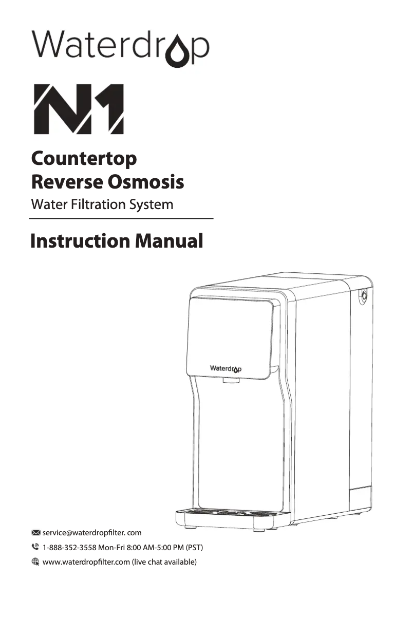 Page 1 of the manual User Manual Waterdrop WD-N1-W