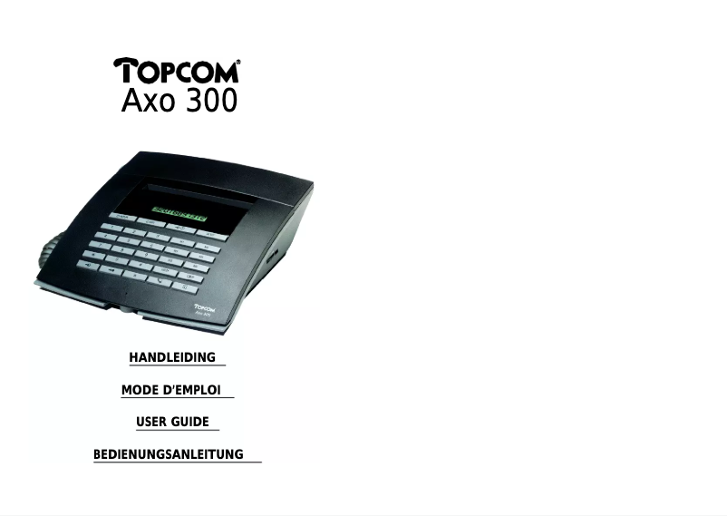 First page image of the manual for Axo 300
