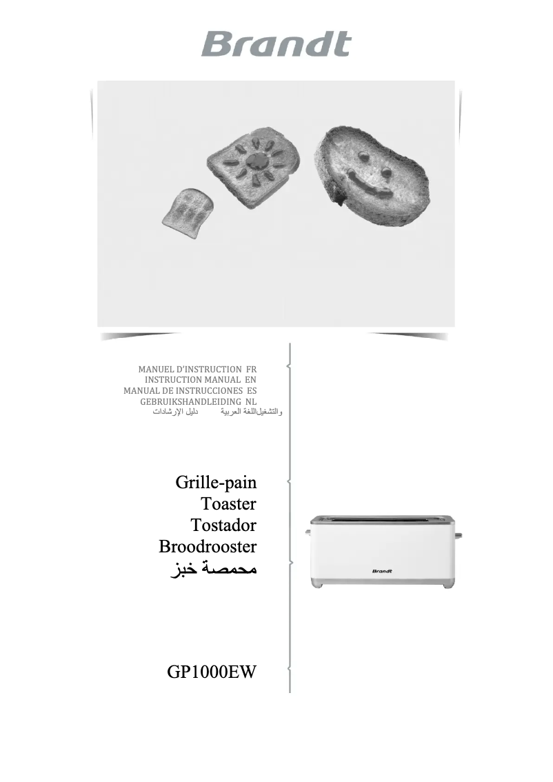 Page 1 of the manual User Manual Brandt GP1000EW