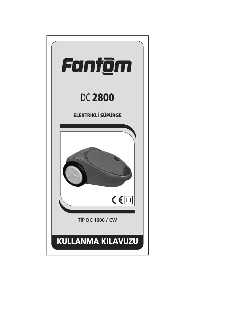 First page image of the manual for DC 2800