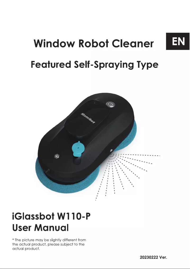 First page image of the manual for iGlassbot W110-P