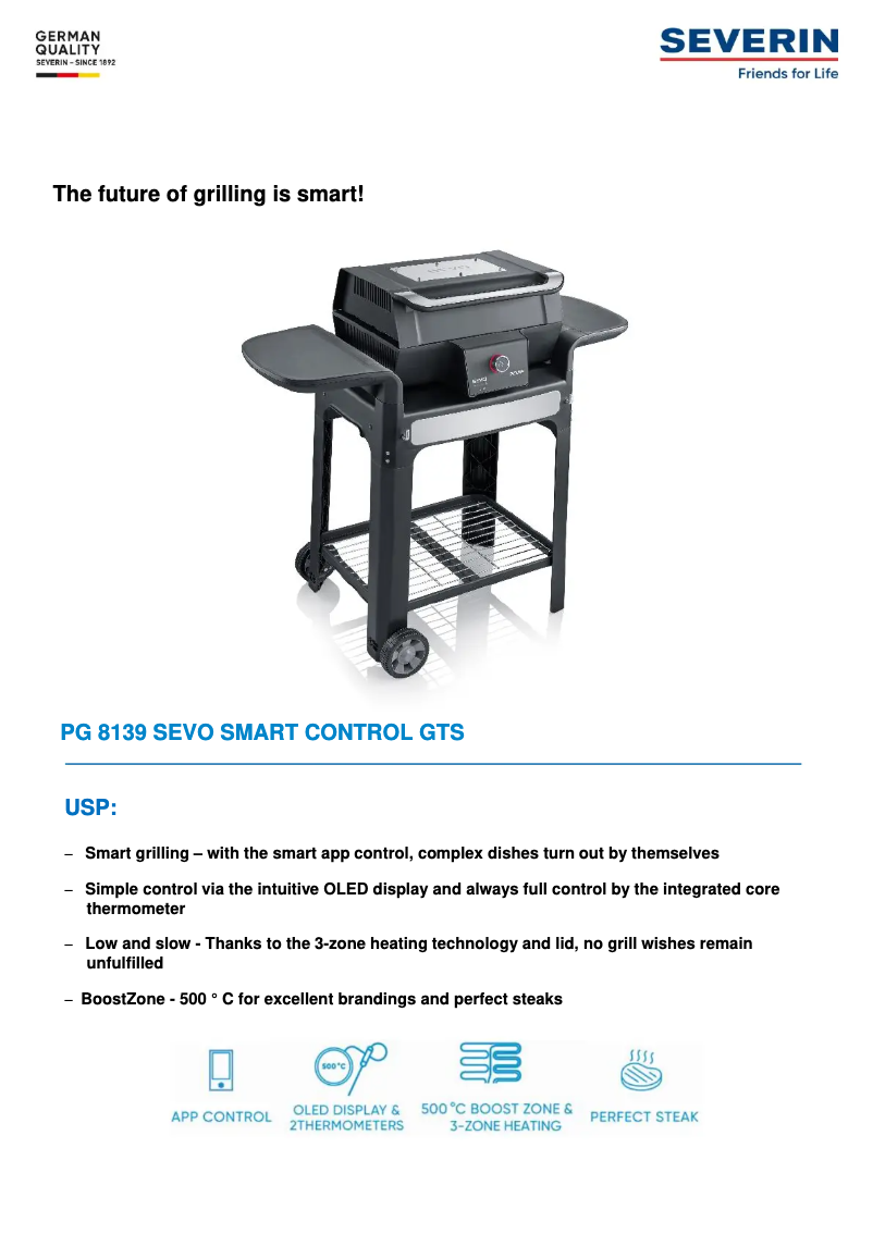 First page image of the manual for SEVO Smart Control GTS PG 8139