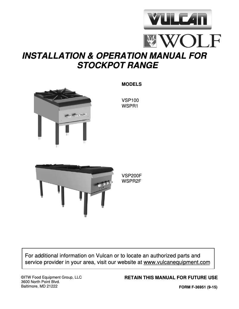 Image de la première page du manuel de l'appareil WSPR2F