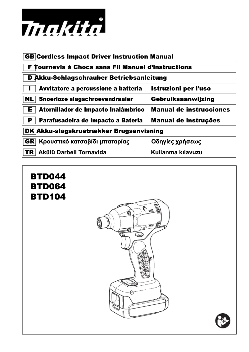 Page 1 of the manual User Manual Makita BTD104Z