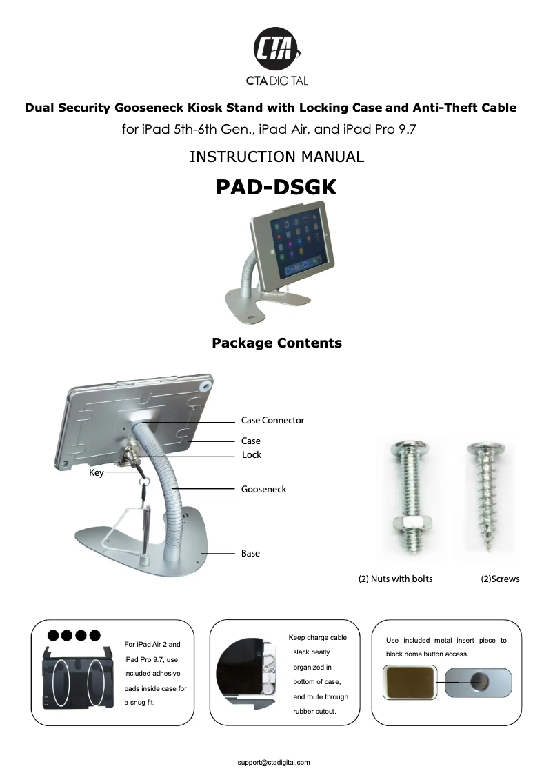 Page 1 of the manual User Manual CTA Digital PAD-DSGK