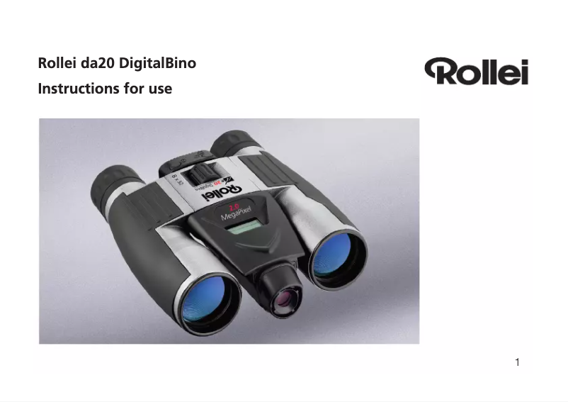 First page image of the manual for da20 DigitalBino