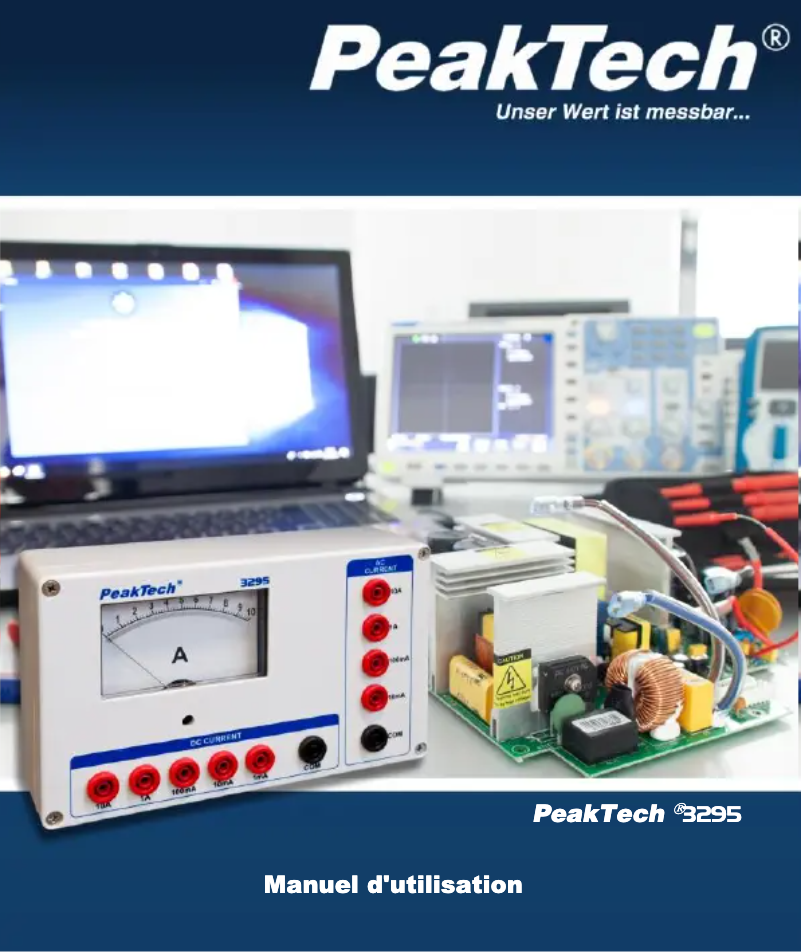 Page 1 of the manual User Manual PeakTech 3295