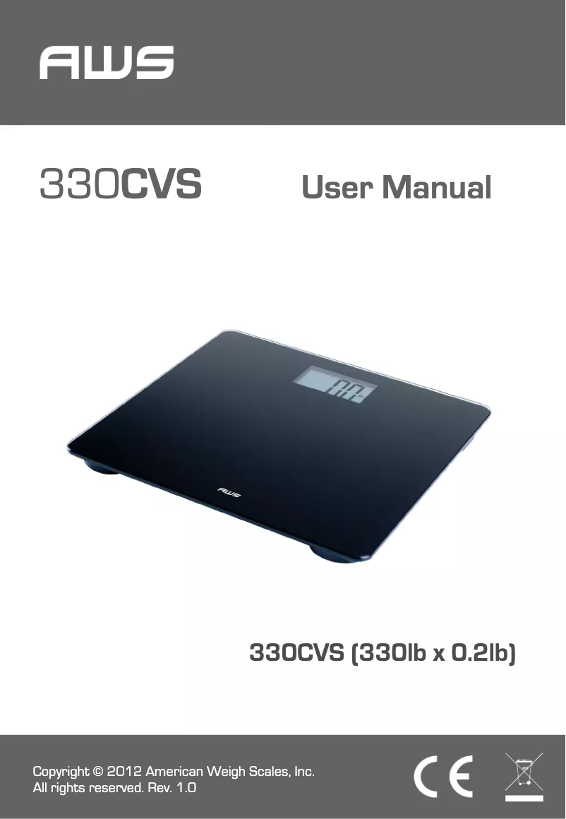 First page image of the manual for 330CVS