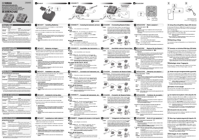 First page image of the manual for SC-01