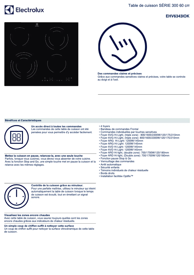 First page image of the manual for EHV6343IOK