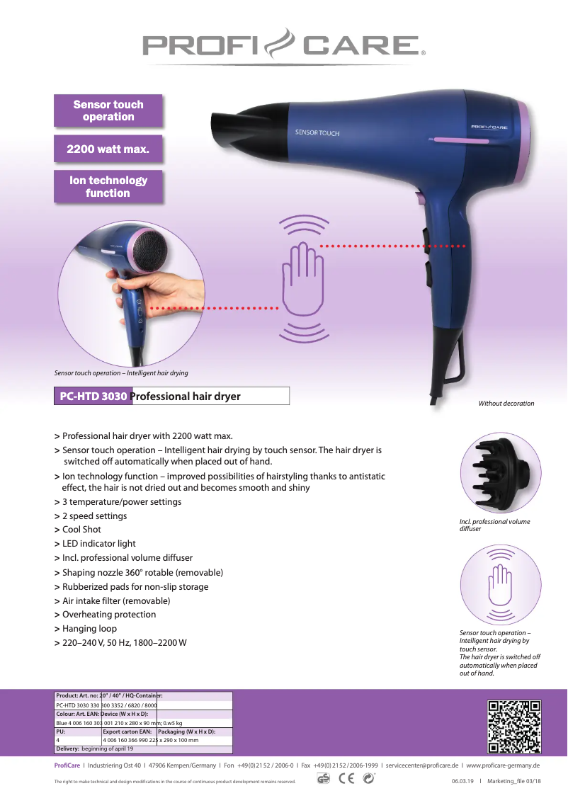 Image de la première page du manuel de l'appareil PC-HT 3030