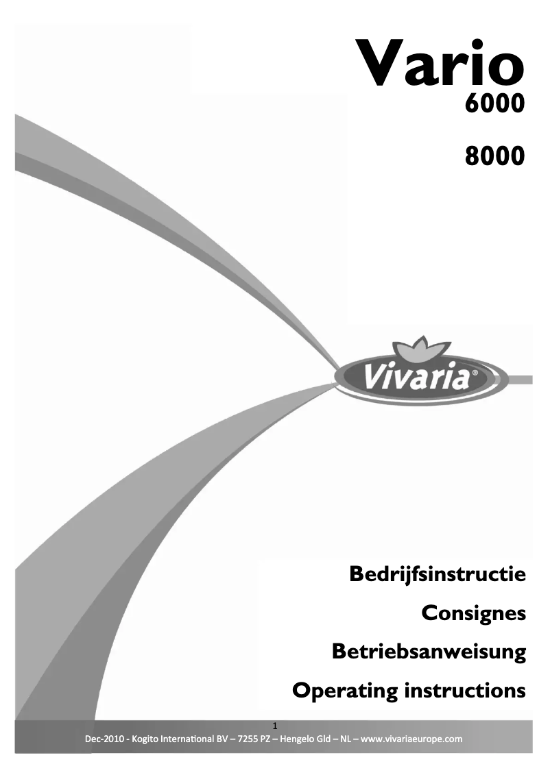 Page 1 of the manual User Manual Vivaria Vario 8000